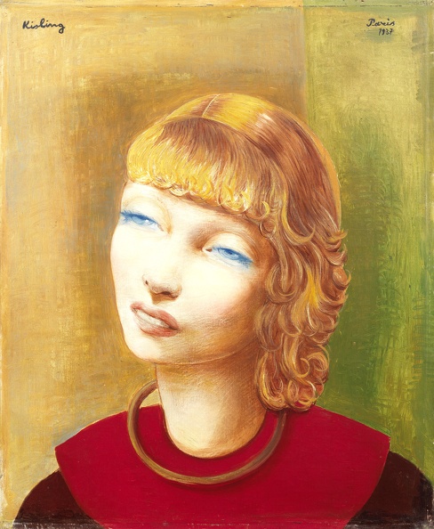 KISLING MOISE RED HAIRED GIRL 1937